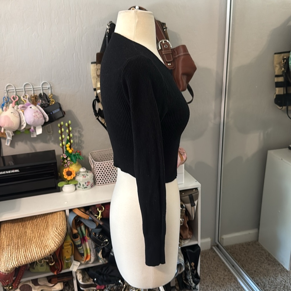 Mini Black Stretchy Sweater - Picture 2 of 6